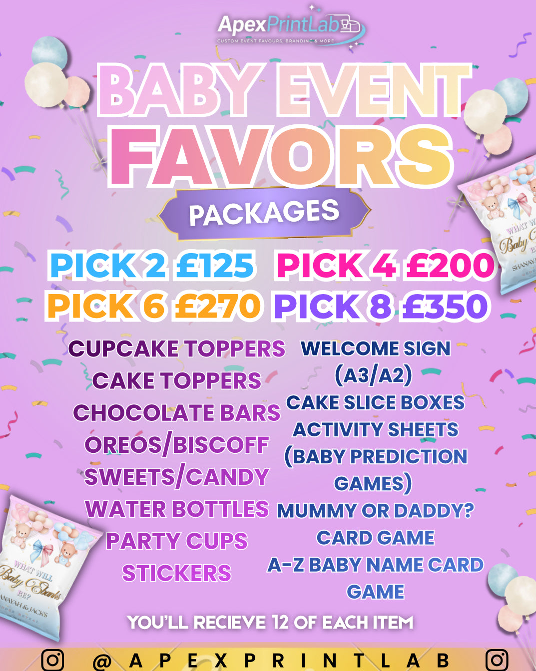 Baby Event Favor Package